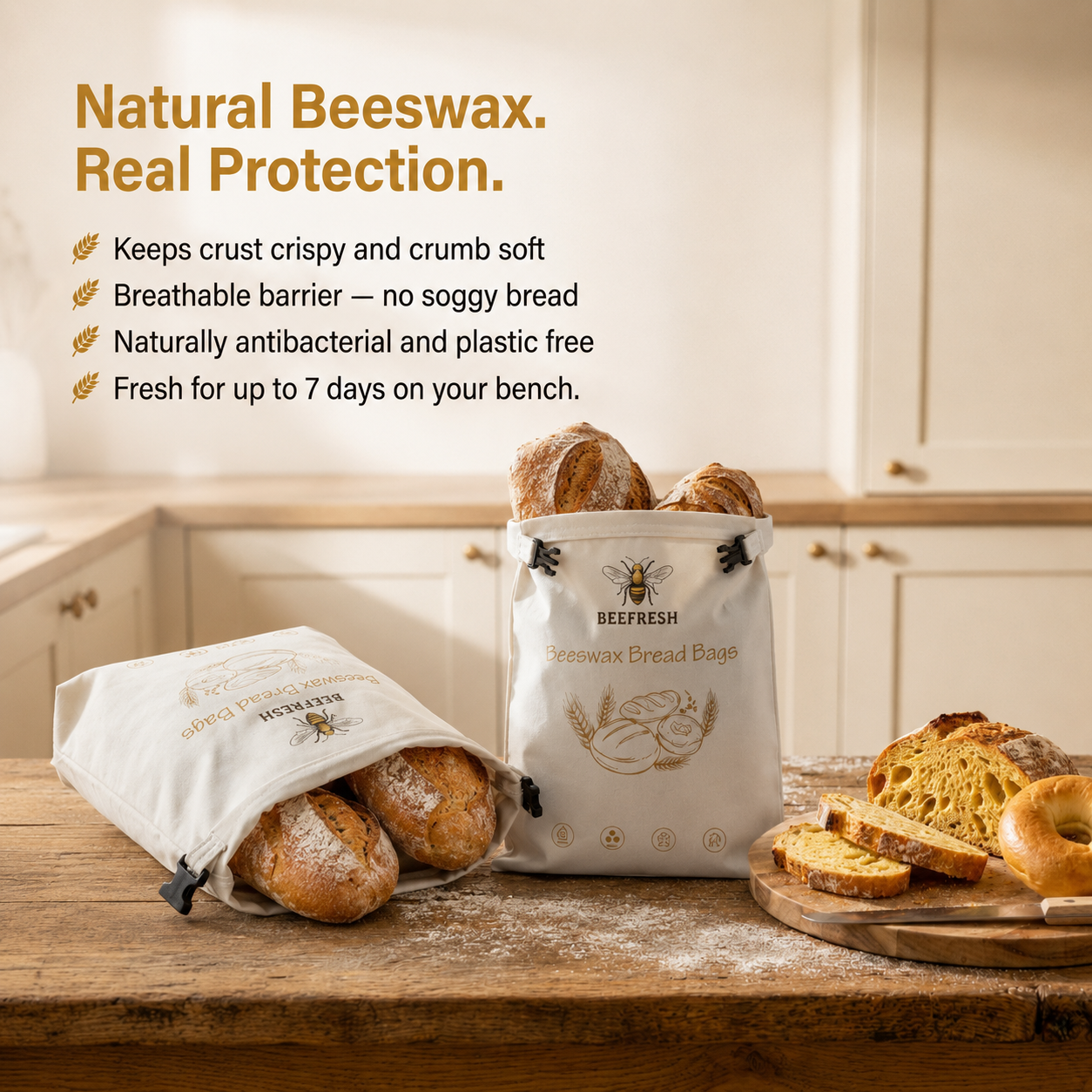 BeeFresh™ Beeswax Bread Bags